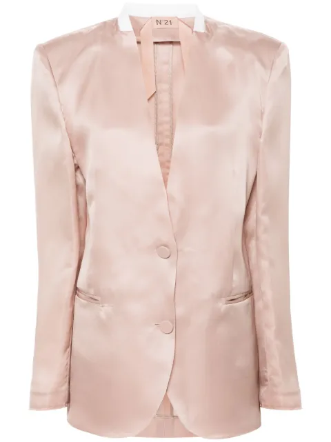 Nº21 single-breasted silk blazer Pink L02257124151