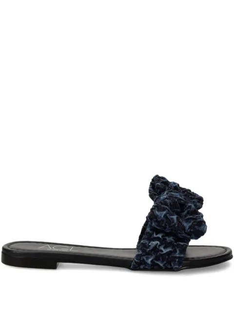 AGL bow-embellished denim slides Blue D656076PHK7670