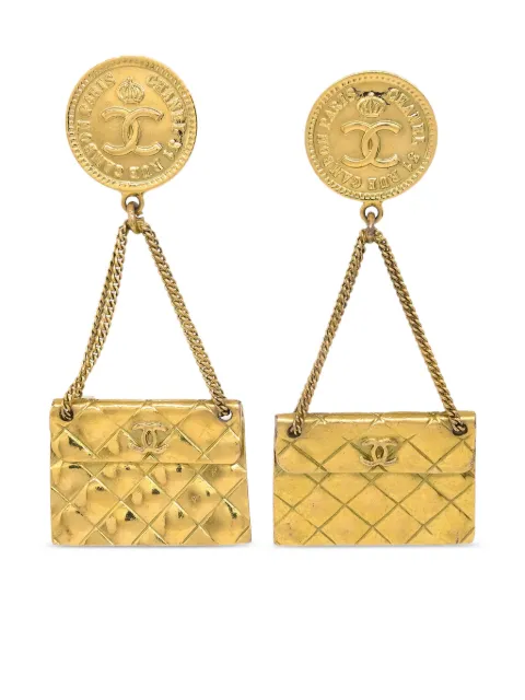 CHANEL Pre-Owned 1994 Classic Flap clip-on earrings Gold ER94P