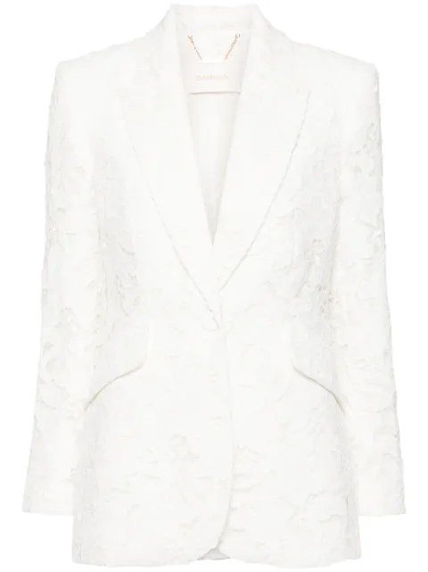 ZIMMERMANN Natura lace-detail blazer White 9550JS241