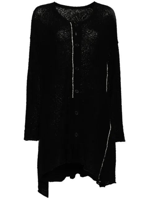 Yohji Yamamoto asymmetric knitted dress Black FSK25092