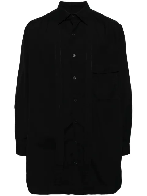 Yohji Yamamoto classic-collar cotton shirt Black HSB02001BLK