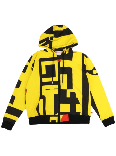 Walter Van Beirendonck graphic-print zip-up hoodie Black ART8018