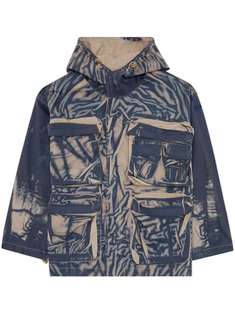 Diesel J-Cadmus creased-effect cargo jacket Blue A121560QHAY