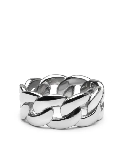 Nialaya Jewelry chain-link ring Silver MRING114