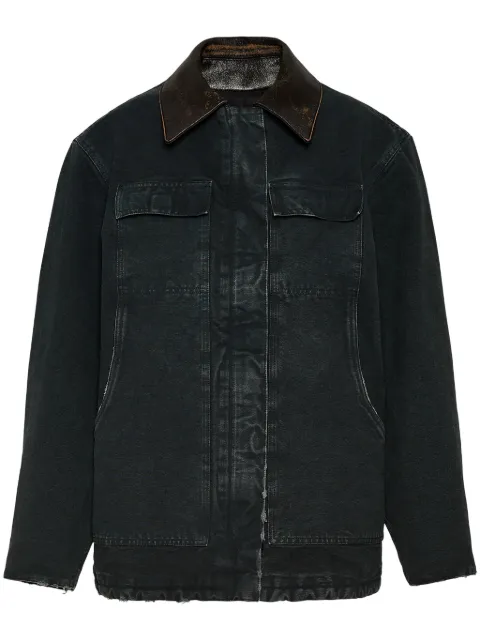 Prada triangle-logo canvas jacket Grey 29Y179SOOO145O