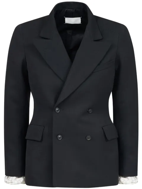 Maison Margiela double-breasted wool blazer Black S67BN0041M35032