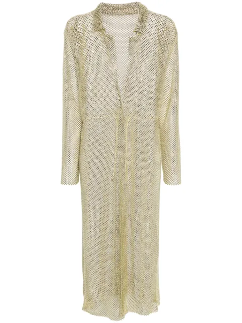 Philosophy Di Lorenzo Serafini crystal-embellished midi shirt dress Green A04512128