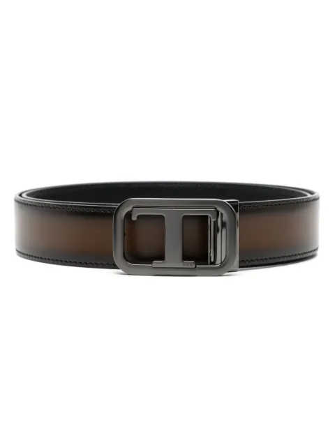 Tod's logo-buckle leather belt Black XCMCQR78100QOO