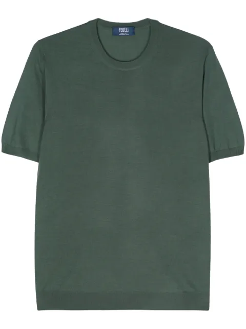 Fedeli virgin wool fine-knit jumper Green 7UE05738