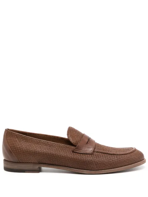 Fratelli Rossetti interwoven leather loafers Brown 1182001PL12029