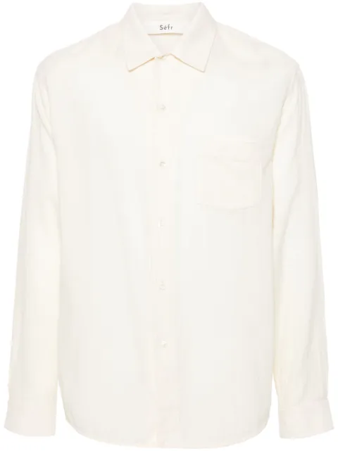 Séfr Leo cotton shirt Neutrals LEOVAN