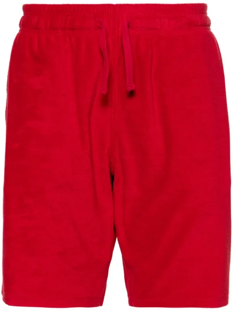 Vilebrequin logo-patch towelling shorts Red BOLC3Q02