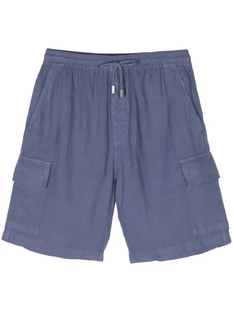Vilebrequin drawstring linen cargo shorts Blue BAIAU101