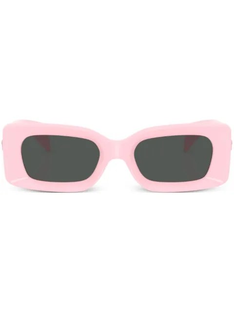 Versace Eyewear Medusa-plaque rectangular-frame sunglasses Pink VE4474U