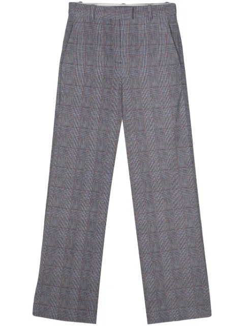Circolo 1901 check-pattern straight-leg trousers Blue FD3106