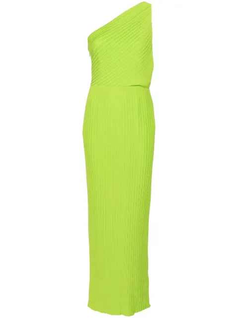 Solace London Adira chiffon maxi dress Green OS39013