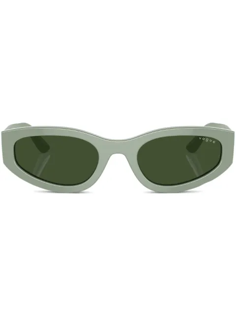 Vogue Eyewear logo-print oval-frame sunglasses Green VO5585S316171
