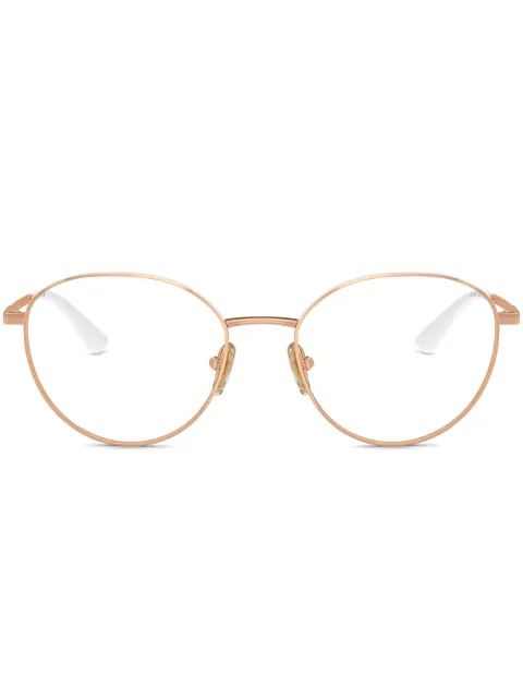 Vogue Eyewear logo-engraved round-frame glasses Gold VO43065152