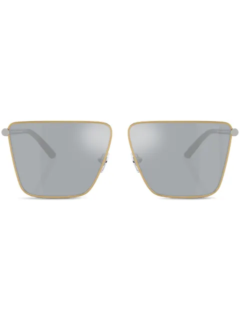 Versace Eyewear Tubular Greca square-frame sunglasses Gold VE226615141U