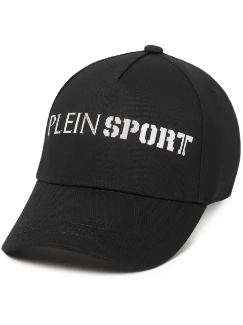 Plein Sport logo-print cotton baseball cap Black SADAUAC0502STE003N