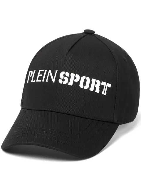 Plein Sport logo-print cotton baseball cap Black SADAUAC0502STE003N