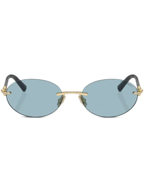 Tiffany & Co Eyewear oval-frame sunglasses Black TF3104D602180