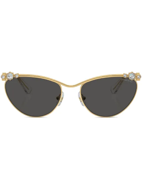 Swarovski Eyewear crystal-embellished cat-eye sunglasses Gold SK7017400487