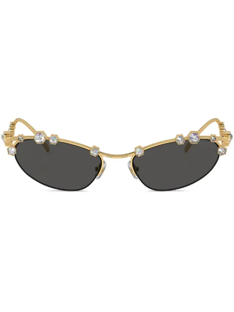 Swarovski Eyewear crystal-embellished cat-eye sunglasses Gold SK7016400487