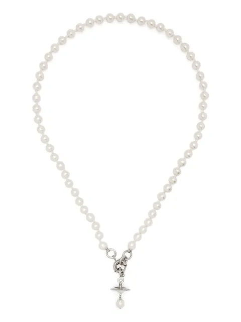 Vivienne Westwood Aleksa Orb pearl necklace Silver 6301011202P226CN