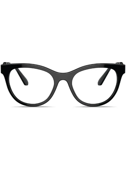 Swarovski Eyewear square frame sculpted arm glasses Black SK20251001