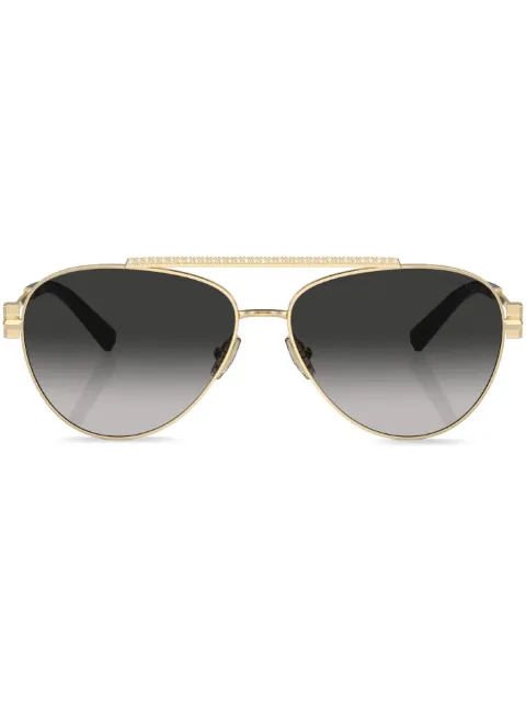 Tiffany & Co Eyewear pilot-frame gradient sunglasses Gold TF3101B60213C