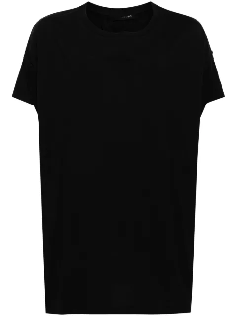 marina yee draped-detail cotton T-shirt Black POOH