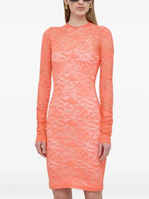 PINKO lace long-sleeve mini dress Orange 102923A1LG