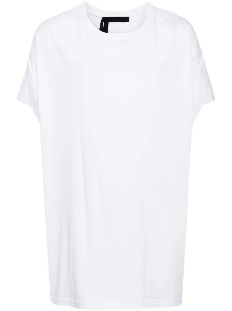 marina yee draped-detail cotton T-shirt White POOH