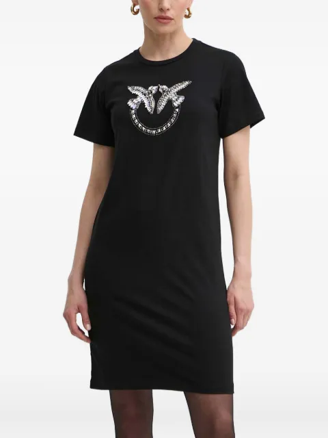 PINKO embellished graphic mini dress Black 103933A1R7