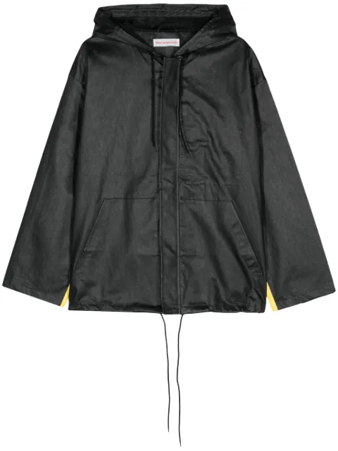 Walter Van Beirendonck Stop logo-print hooded jacket Black 1007