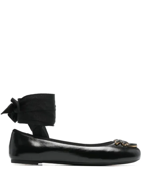 PINKO Love Birds ballerina shoes Black SD0111P043
