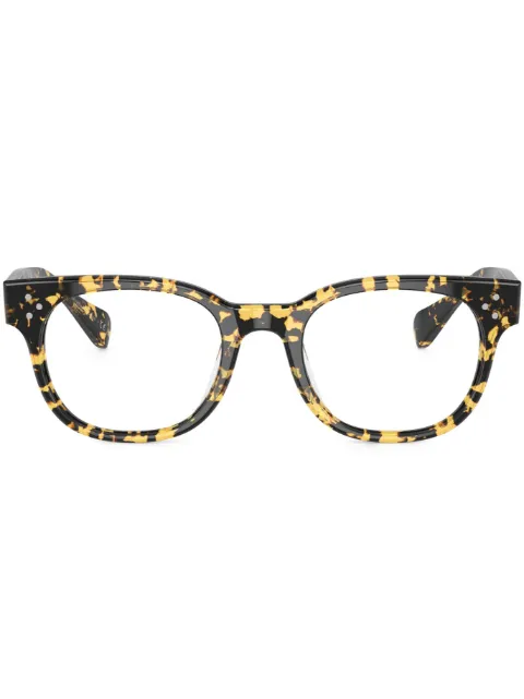 Oliver Peoples Afton square-frame glasses Brown OV5545U1778