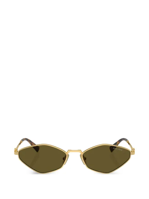 Miu Miu Eyewear geometric-frame sunglasses Gold SMU56ZC056E5AK