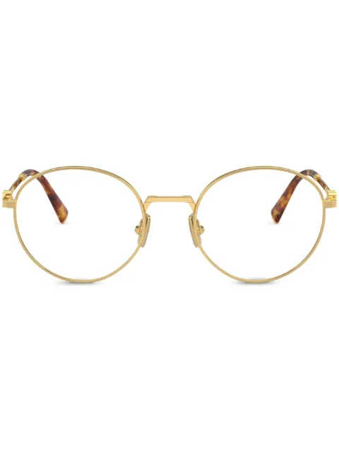 Miu Miu Eyewear metallic round-frame glasses Gold SMU52XV5AK1O1