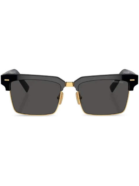 Miu Miu Eyewear logo-lettering square-frame sunglasses Black SMU10Z1AB5S0