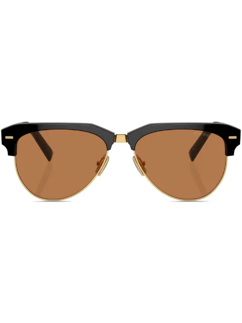 Miu Miu Eyewear logo-lettering navigator-frame sunglasses Black SMU09Z1AB2Z1
