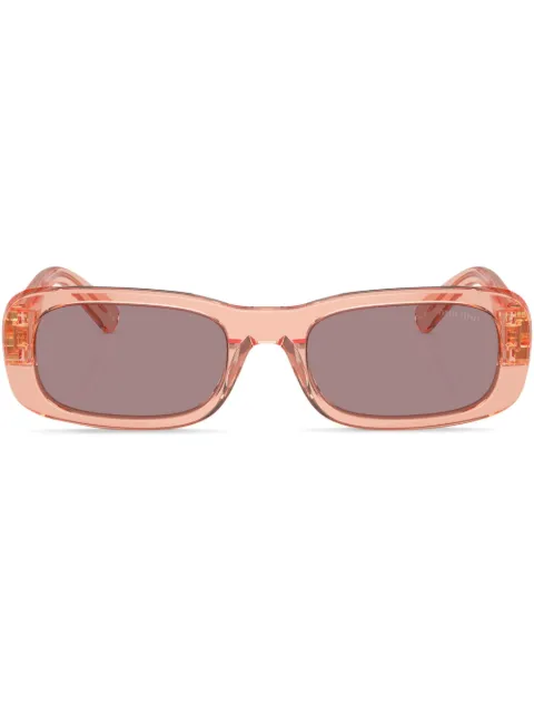 Miu Miu Eyewear logo-lettering rectangle-frame sunglasses Pink MU08ZSVAU06B