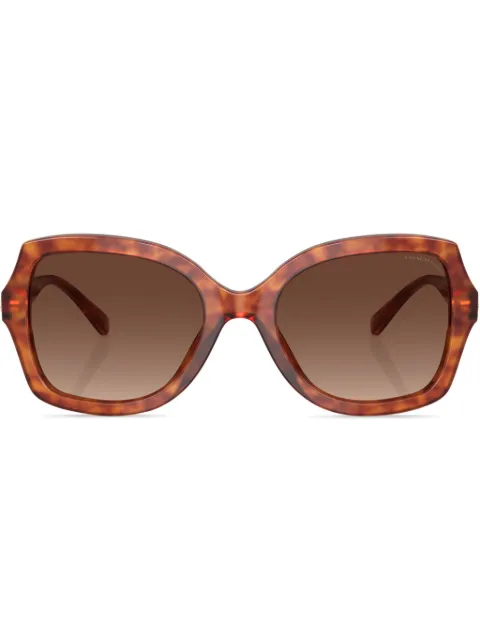 Coach tortoiseshell-effect butterfly-frame sunglasses Brown HC82955774T5