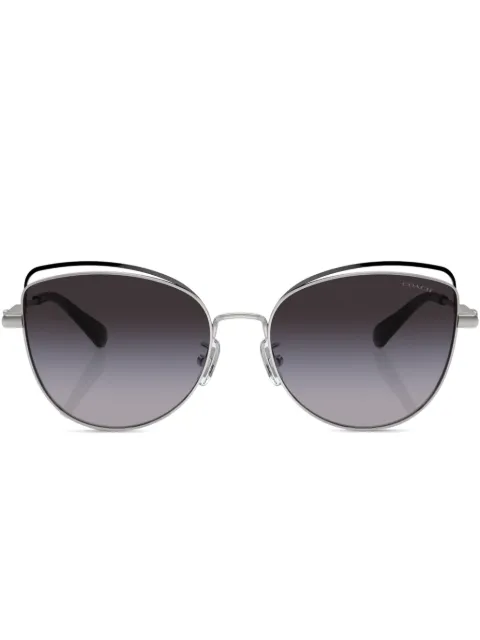 Coach Bandit Wire oval-frame sunglasses Black HC716290018G