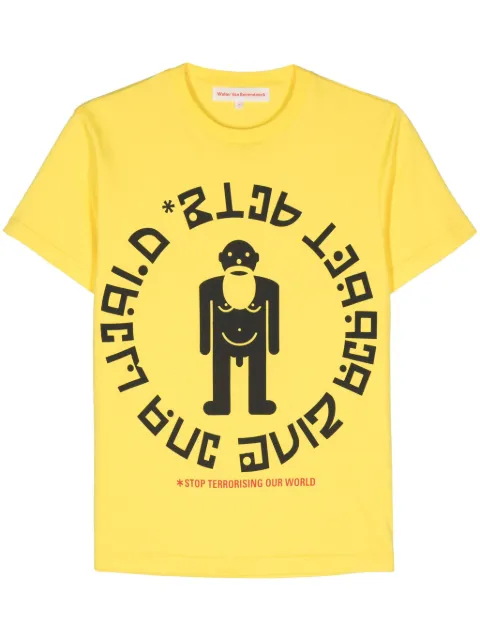 Walter Van Beirendonck logo print cotton T-shirt Yellow 8004