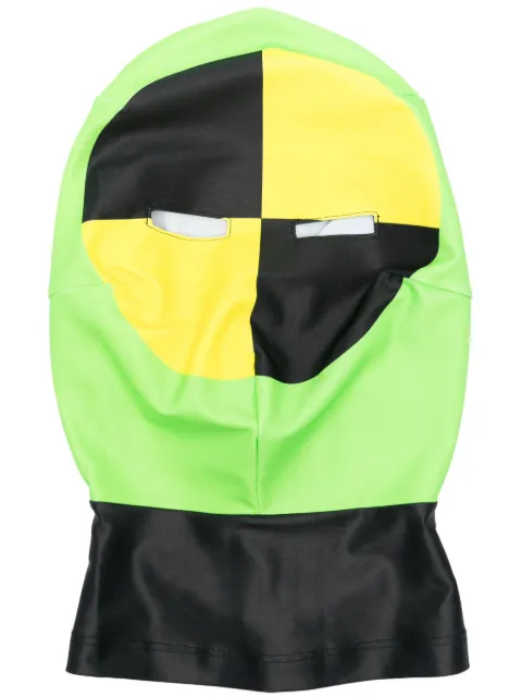 Walter Van Beirendonck Dummy Morph colourblock balaclava Green 7007