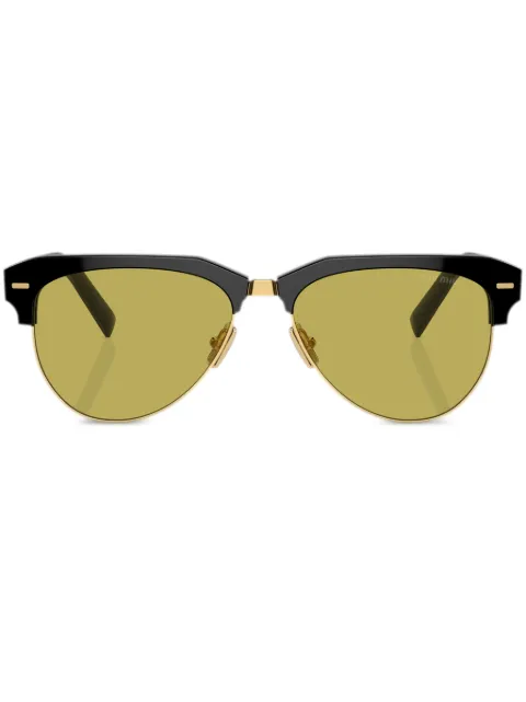 Miu Miu Eyewear logo-lettering navigator-frame sunglasses Black SMU09Z1AB07O