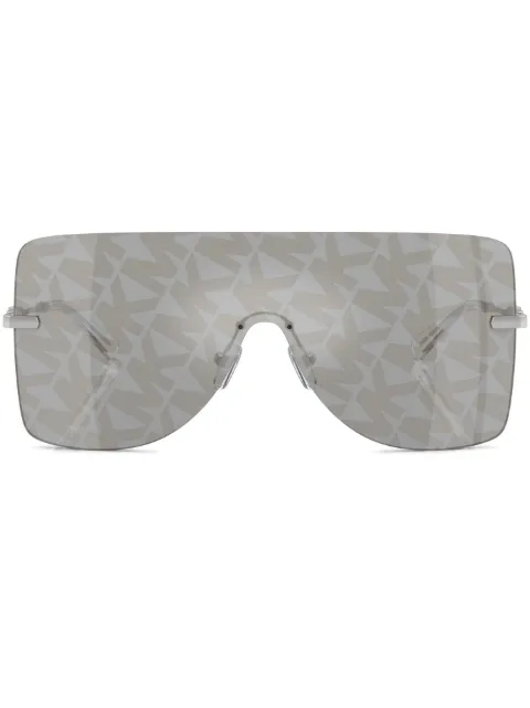Michael Kors London shield-frame sunglasses Silver MK114818930E